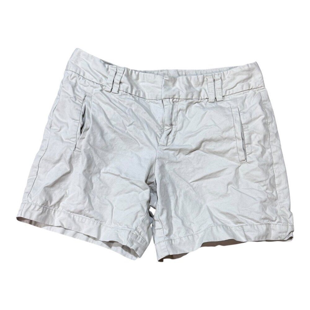 Ann Taylor LOFT Womens Khaki Tan Beige Cotton Blend Shorts Size 2 Summer Beach